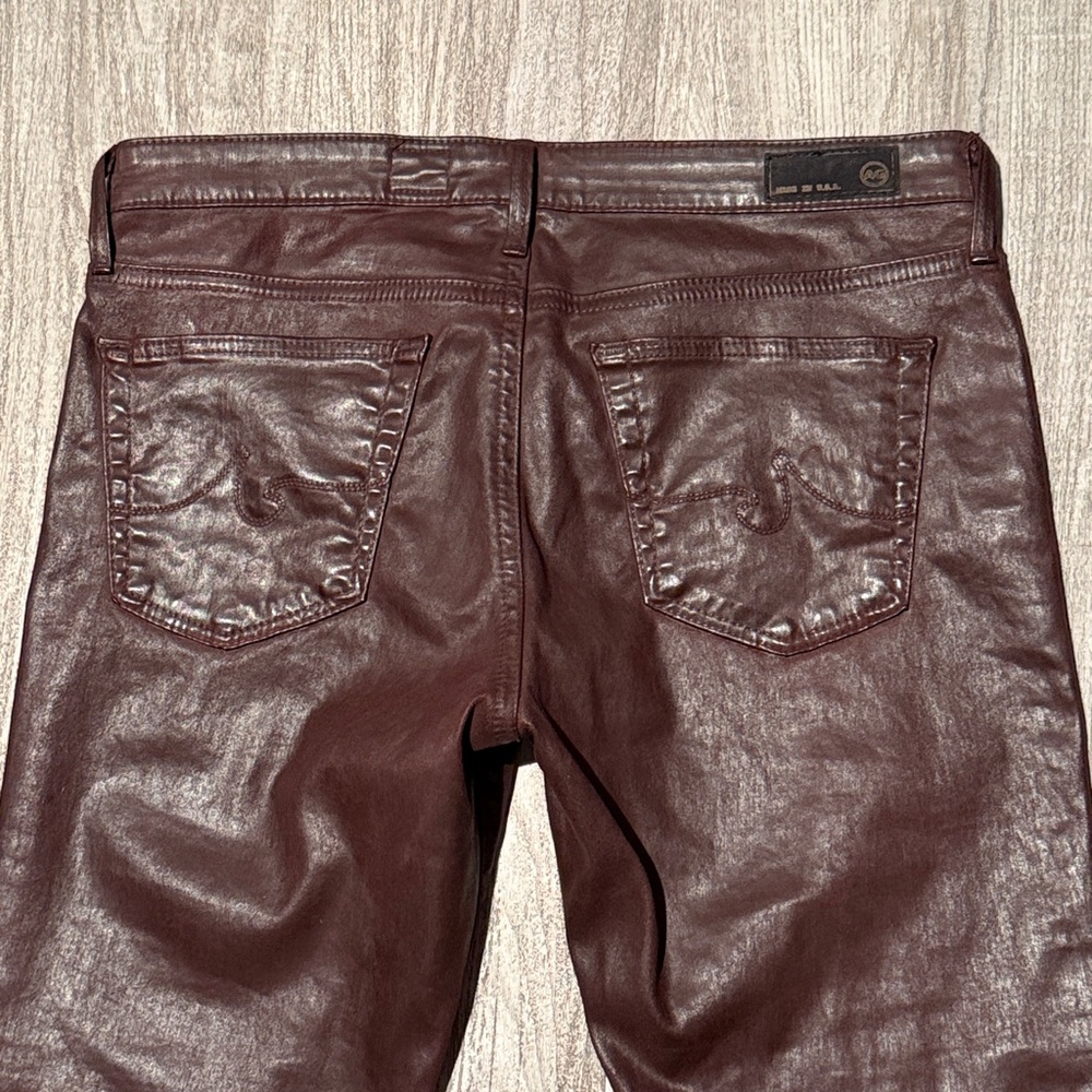 AG Adriano Goldschmied Women's Deep Burgundy Skinny Jeans - Picture 6 of 14